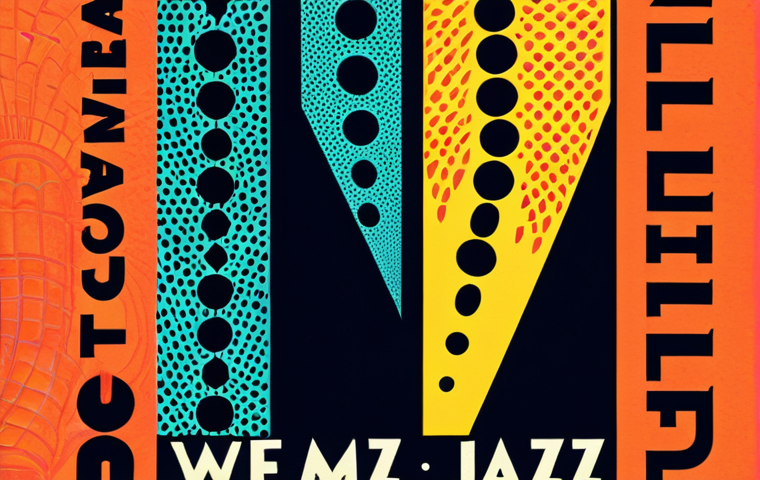 **

"A vibrant poster design for a jazz festival, showcasing a bold contrast between a classic, heavy typeface for the title and a lighter, modern font for the details. The background features a subtle, textured pattern that adds depth. Warm and cool color contrasts create visual tension and capture attention. Focus on the dynamic interplay between typography and color."

**
